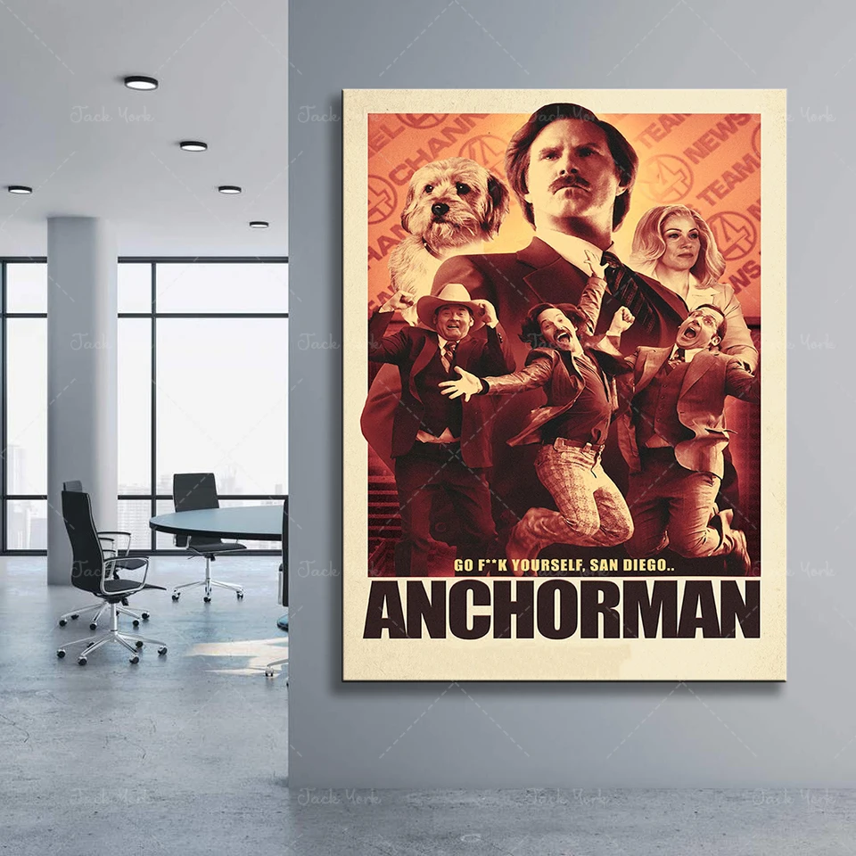 

Anchorman Movie Poster, Anchorman Art, Will Ferrell, Comedy Movie Poster, Funny Movies, Movie Poster Art, Anchorman