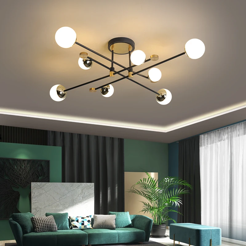 

Dining room lamp modern simple household creative personality bedroom ceiling lamp magic bean lamp Nordic living room Chandelier