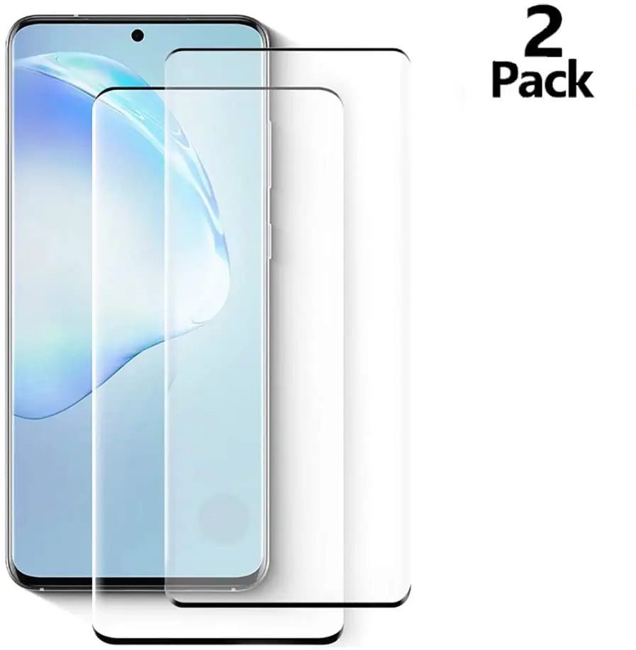 

2-PACK Fingerprint Unlock Tempered Glass Full Coverage Film Shield Screen Protector for SAMSUNG GALAXY S20/S20 PLUS/S20 Ultra