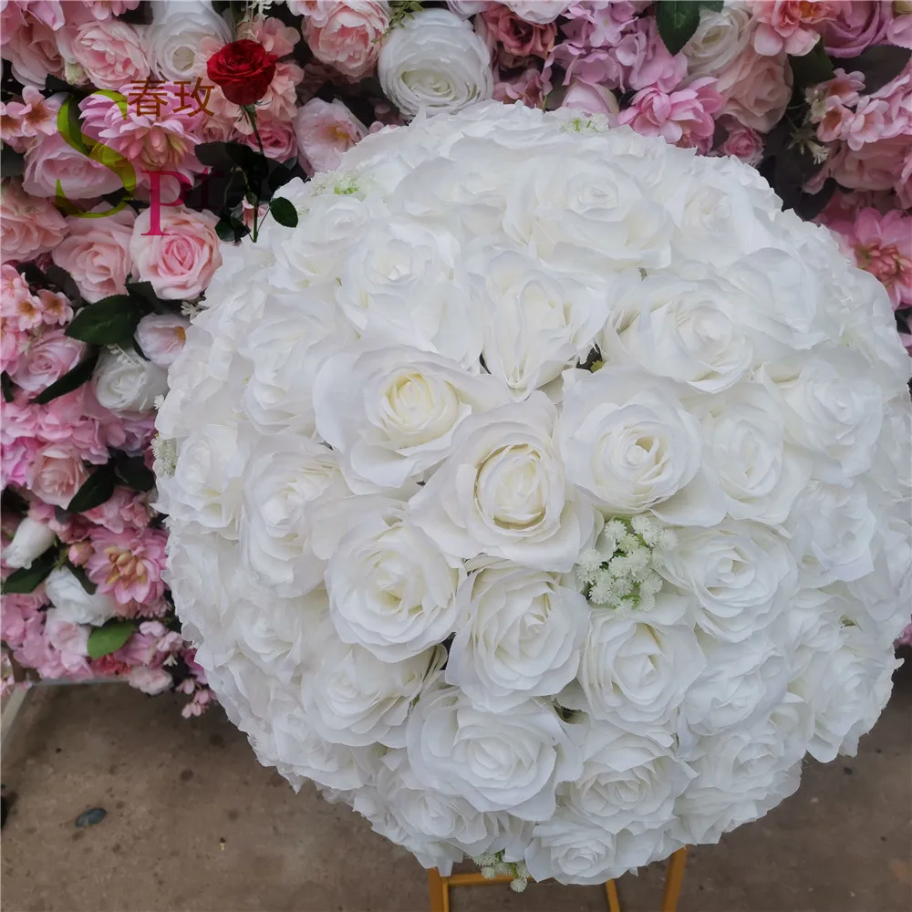 

SPR wedding decoration road lead artificial full round flower ball wedding table centerpiece flower balls Arch flower