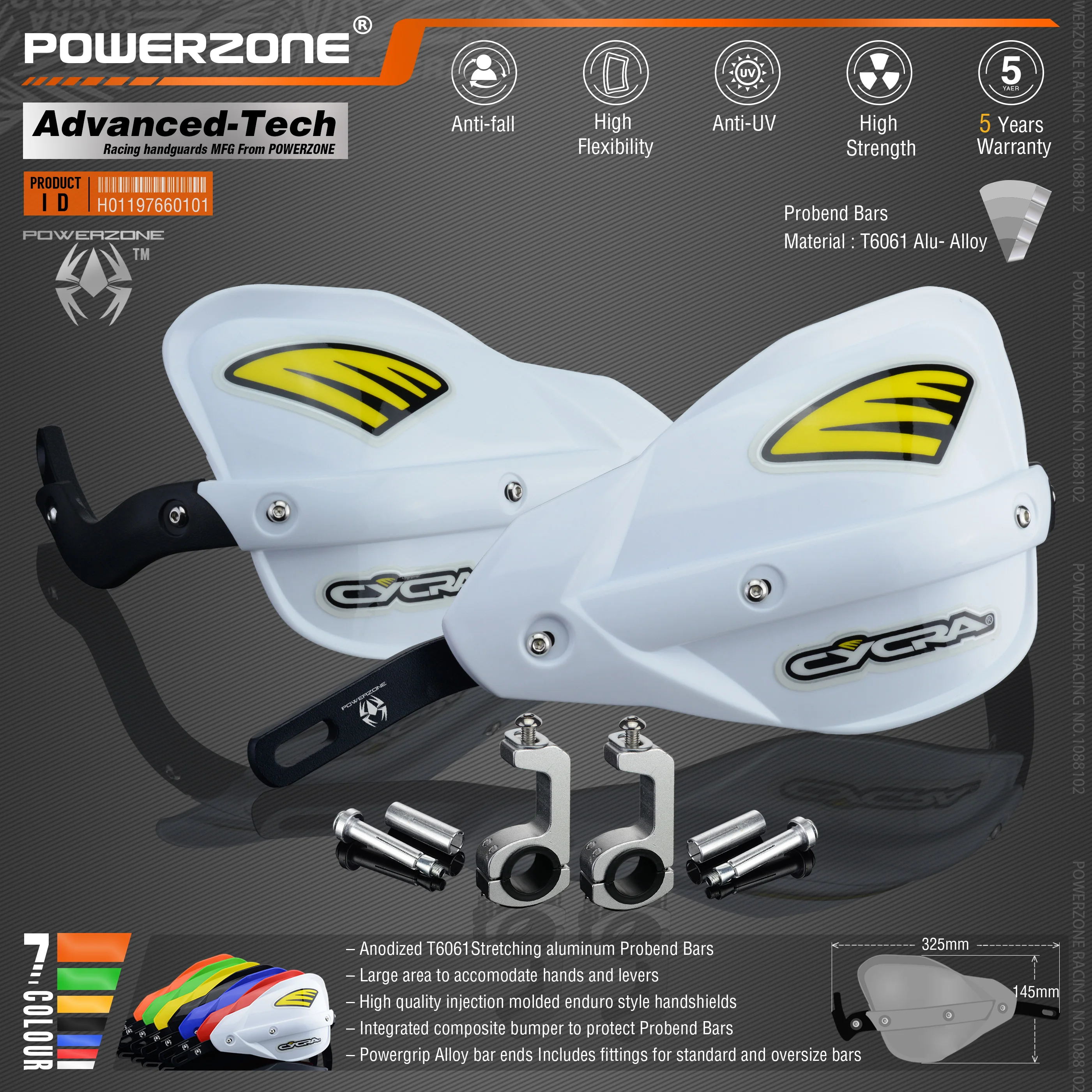 Защита для рук Powerzone Probend для Honda KTM ADV EXC EnduroHusqvarna TE CRF WRF DRZ KLX, руль для мотоцикла, велосипеда, квадроцикла