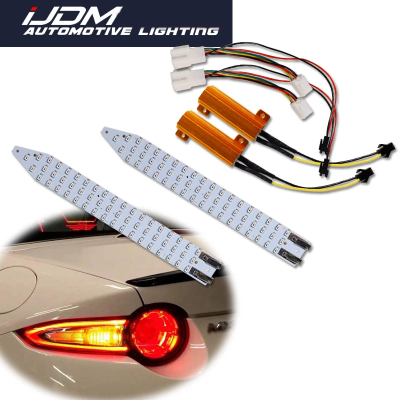 2pc For Mazda MX-5 MK4 ND 2016-2021 Full LED Amber Sequential Dynamic Tail Turn Signal Light Rear Taillamp Kit Canbus Error Free