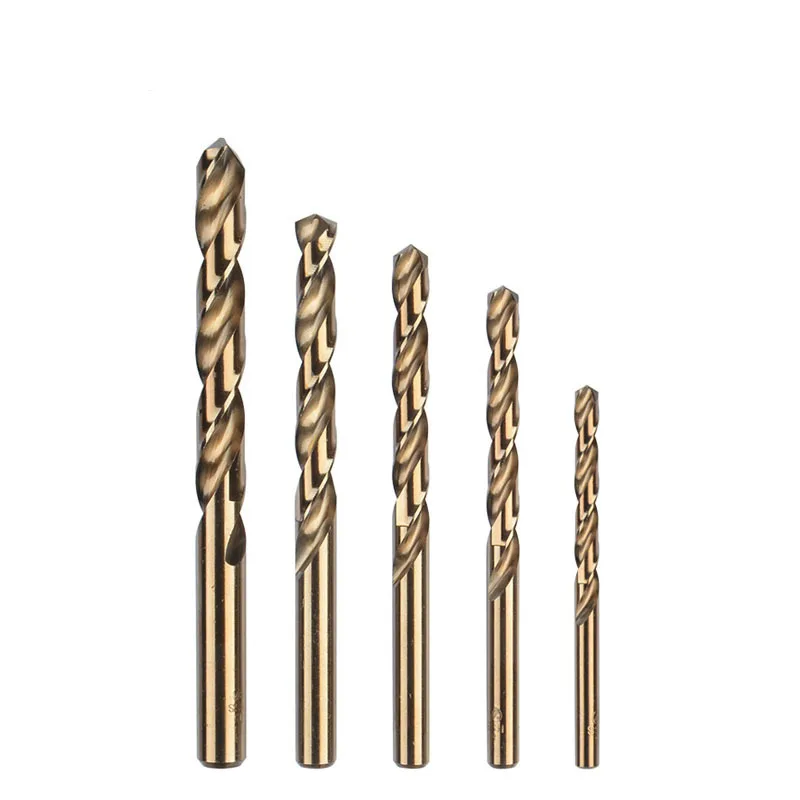 Broca de torção de metal de aço inoxidável com cobalto, broca de aço de alta velocidade de perfuração manual especial