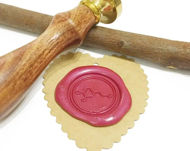 DOPAMINE MOLECULE Wax Seal Stamp  Wedding Invitation