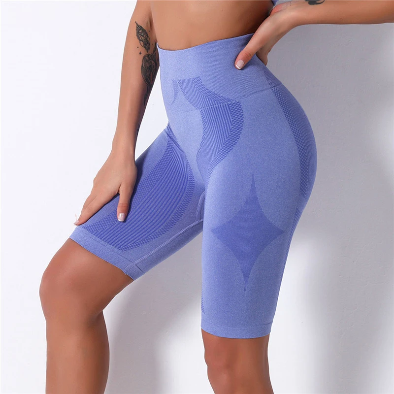 

Women High Waist Workout Shorts Seamless Fitness Short Scrunch Butt Workout Shorts Sport Women Gym Leggings Slim Shorts