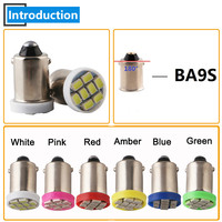 4x AC 6V/6.3V Pinball Light GE44 47 BA9S DC12V Car Reading Map Light 24V 1206 8 SMD LED Bulb Flashlight Battery Game Lamp White