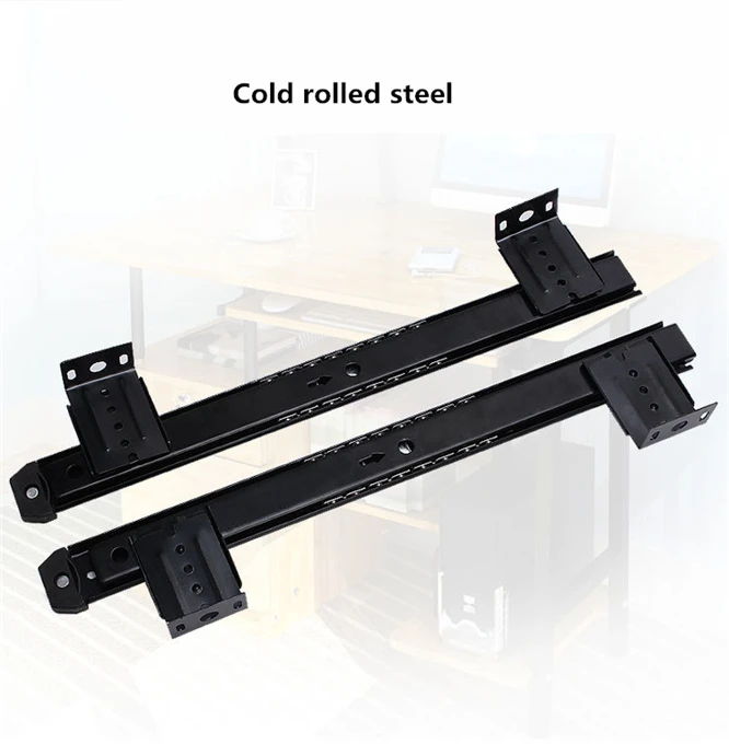 1 set Ergonomic Sliding Tilting Keyboard Holder for Computer Desk Keyboard Tray Stand Slide Rail Type Keyboard Tray Desk Home