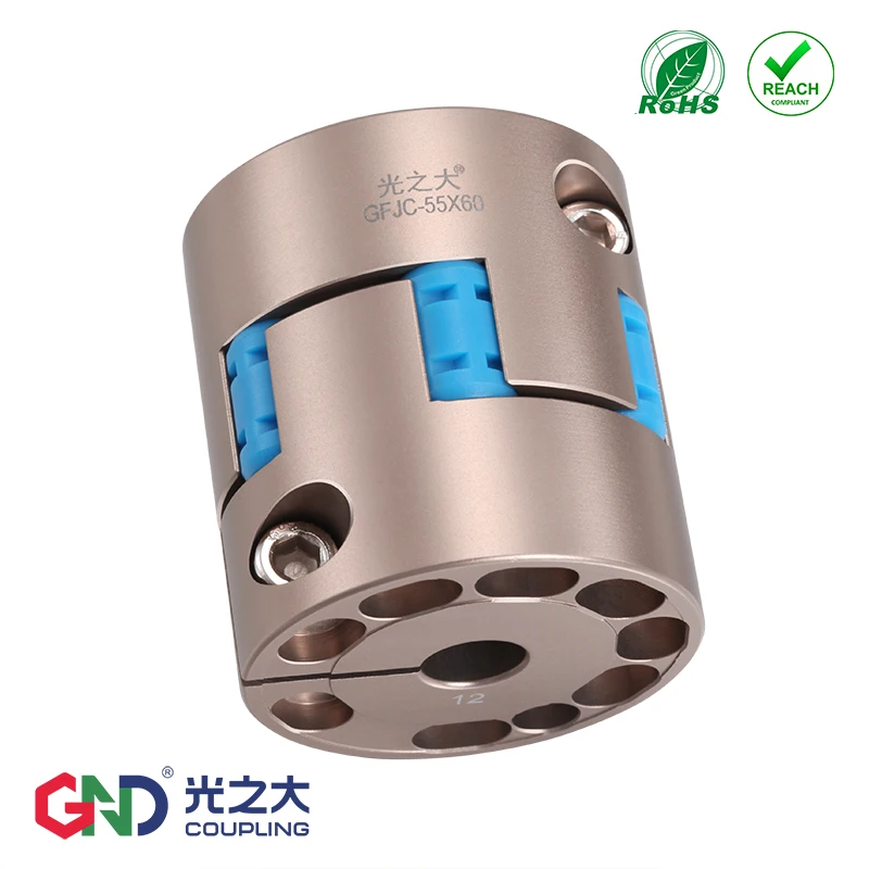 

GND Flexible Coupler GFJC D55 L60 Aluminum Alloy High Rigidity Jaw SpiderHigh Plum Shaped Clamp Series Couplings