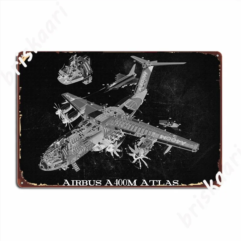 Airbus A400m Atlas Metal Plaque Poster Customize Club Bar Pub Wall Decor Tin Sign Poster