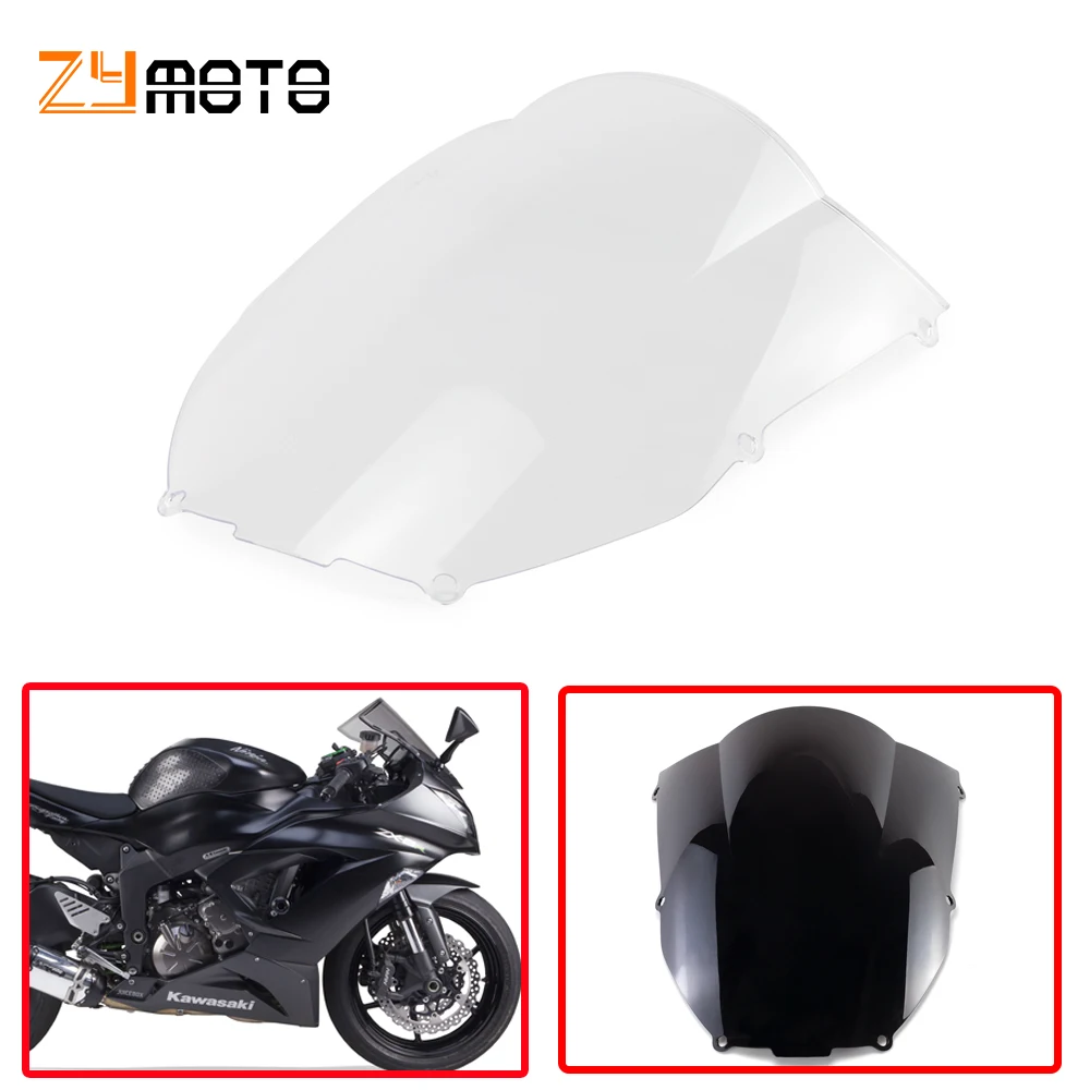 For KAWASAKI Ninja ZX6R ZX636 2000 2001 2002 ZX 6R 636 Motorcycle ABS Plastic Windscreen Windshield Ninja ZX6R ZX636