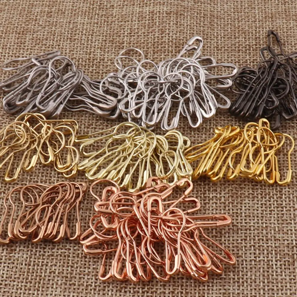 500 Pcs Bulb Safety Pins Gourd Shape Metal Marker Tag Gourd Pear Pins Safe Craft Stitch Holder DIY Sewing Kit Charms Fasteners