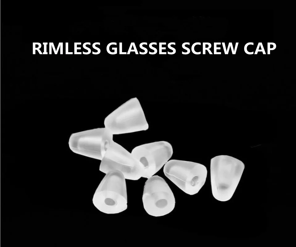 

Quality Eyeglasses Screw Hats Transparent Plastic Caps General Sizes Rimless Glasses Accessories Factory Outlet