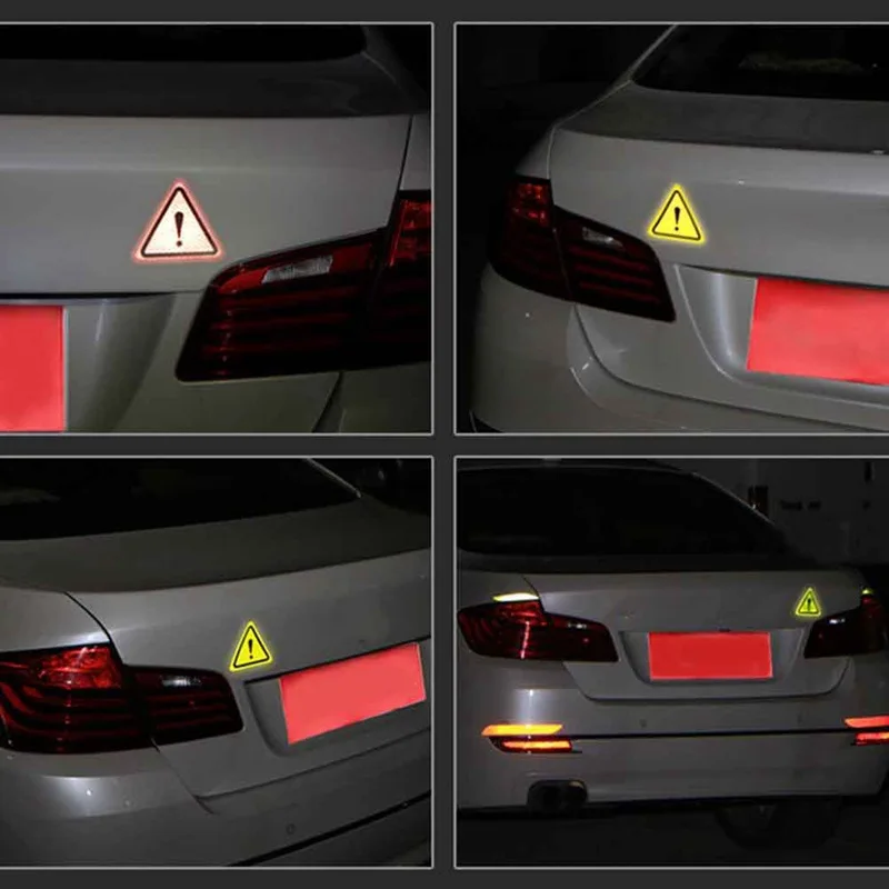 Car Body Reflective Car Stickers Decorative Stickers Motorcycle Reflective Warning Triangle Safety Labeling