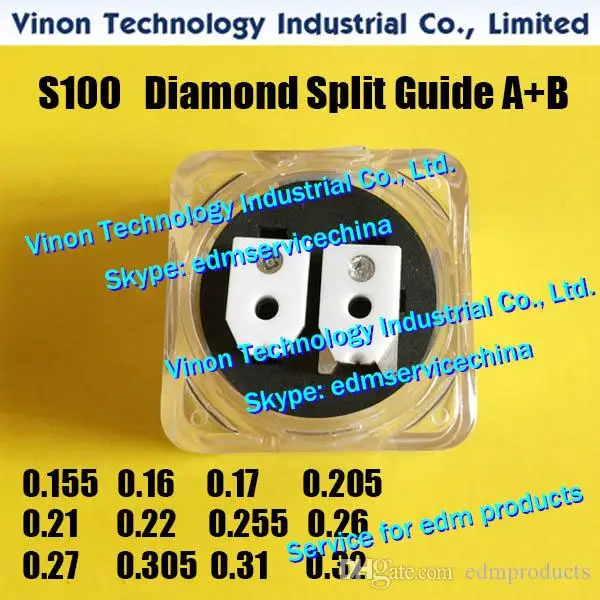 d=0.27mm S100 edm Wire Guide A+B Diamond 3087338, Upper Split Wire Guide AB 0.27mm 0205313 for AQ,A,EPOC series J03586A wire cut