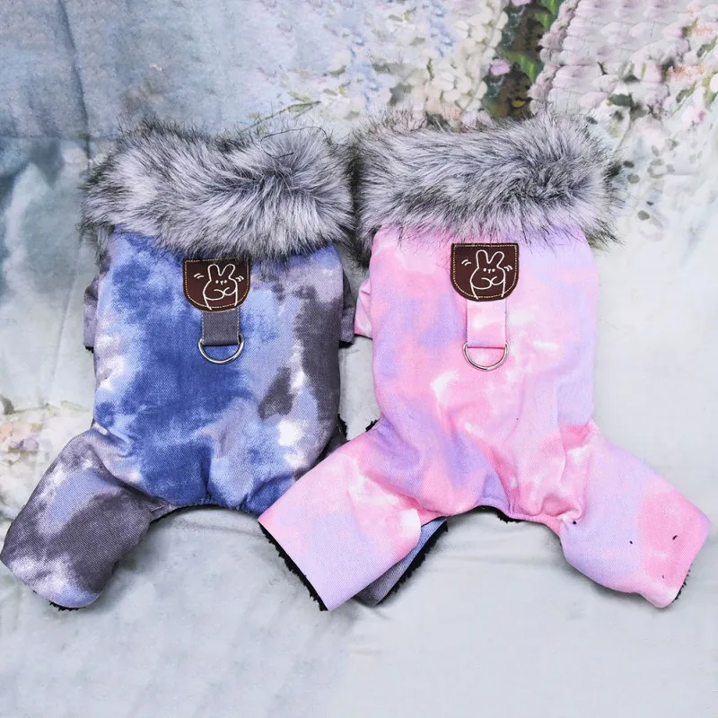 Dog Jumpsuit Winter Dog Clothes Warm Thicken Puppy Coat Hoodies Clothing for Small Dogs Chihuahua Yorkies Schnauzer