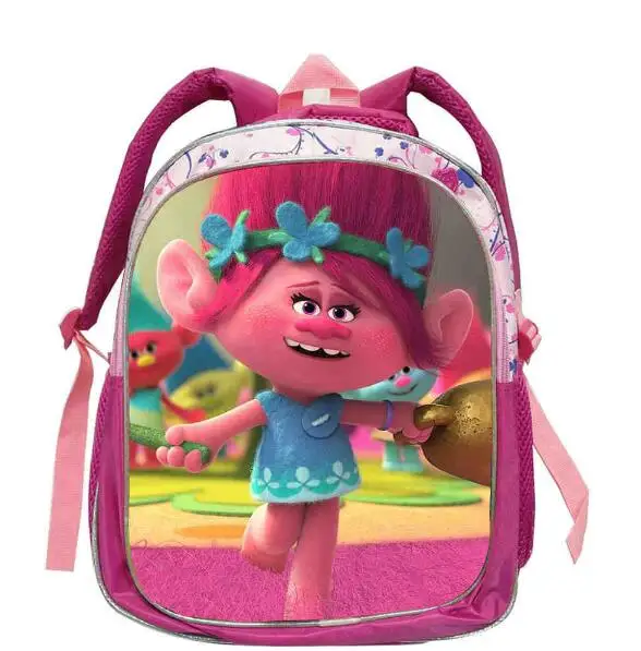 Os recém-chegados 16 polegadas mochila infantil trolls saco dos desenhos animados mochila crianças meninos idade 7-13 crianças sacos de escola para