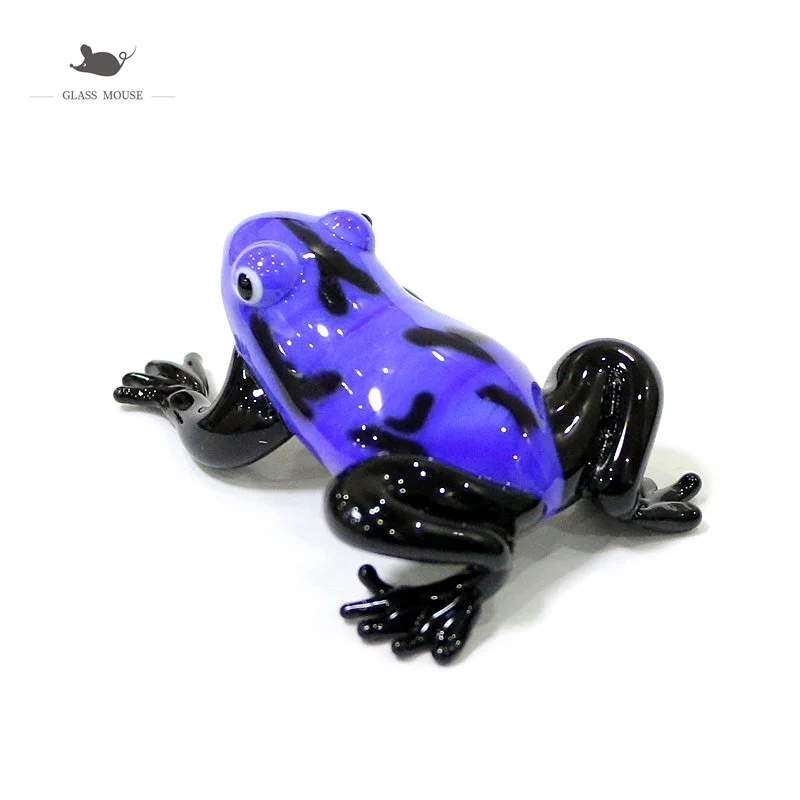 Different Styles Cute Animal Mini Figurines Murano Glass Frog Ornaments Collection 2022 New Year Party Gifts For Kids Home Decor