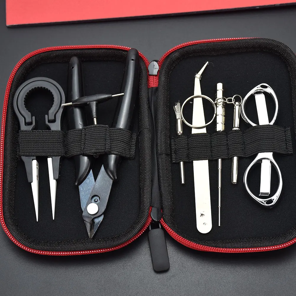 X9 Mini Vape Diy Gereedschapstas Pincet Tang Draad Kachels Kit Coil Jig Wikkeling Voor Elektronische Sigaret Accessoires Rda Rta rdta