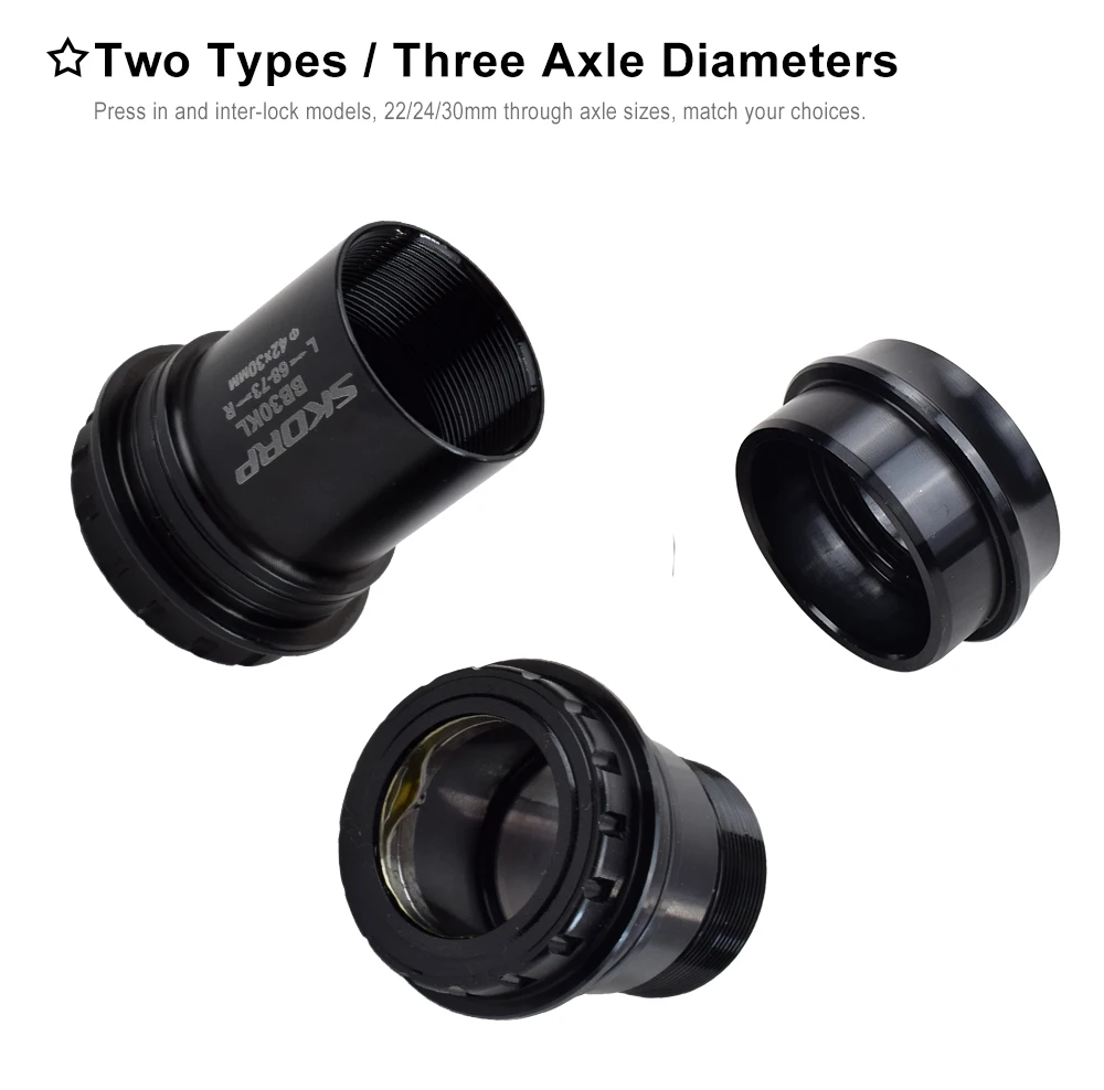 MTB Road Bike Bottom Brackets BB30 BSA30 PF30 BB386 46/42x22 24 30mm Sealed Bearing Mountain Bicycle BB Sets Central Axis