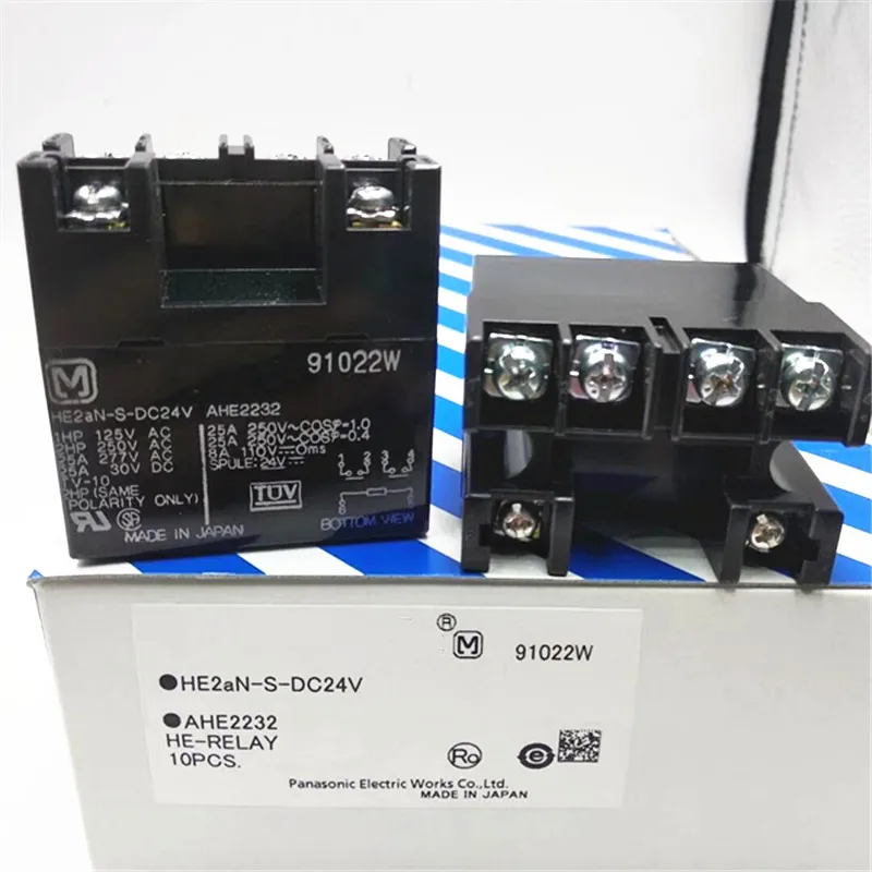 

NEW 24V relay HE2aN-S-DC24V AHE2232 24V 24VDC DC24V 25A 250VAC