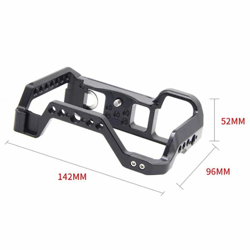 JINTU-jaula protectora para cámara Sony A7C sin Espejo, Kit de aleación de aluminio para cámara DSLR, 1/4 "-20 y 3/8" para micrófono de luz LED