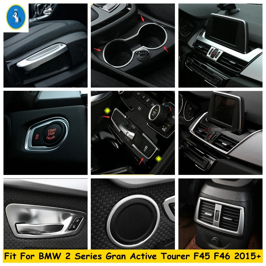 Door Speaker Air AC Handle Bowl Cup Holder Panel Cover Trim For BMW 2 Series Gran Active Tourer F45 F46 2015 - 2021 Accessories