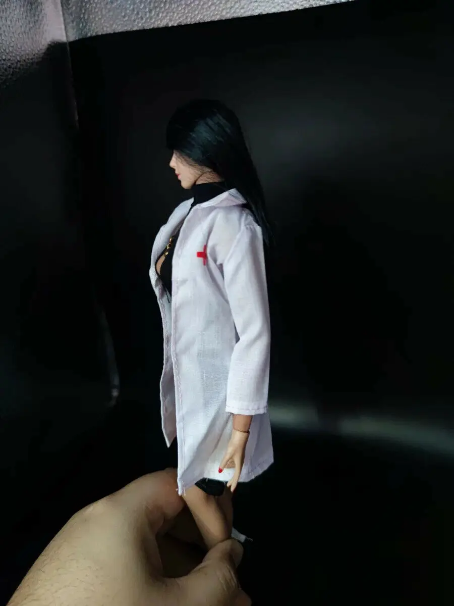 

1/6 Scale Female Soldier Nurse Coat Long Shirt Model for 12" Action Figure Doll