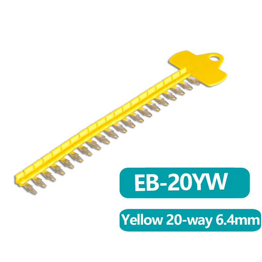 20-Way Fast Bridge Connector for BSC Ultra-Slim Screw Connection Relay Module Space of 6.4mm Pin Type Plug-in Wiring Connector