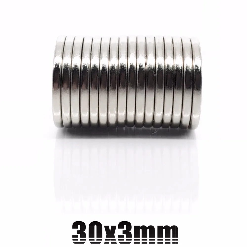 2/5/10/20Pcs 30x3 mm neodymium magnet 30mm*3mm strong rare earth neodymium magnets 30*3 mm NdFeB permanent round magnetic 30x3mm