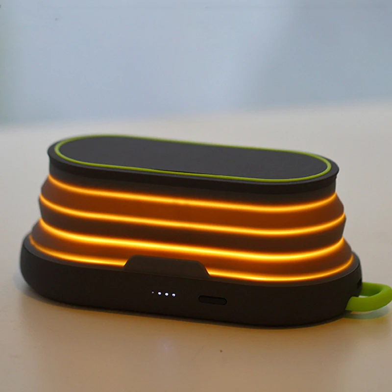 New Fashion Led Atmosphere Light Multi-Function Mobile Phone Wireless Charger Mobile Phone Bracket Field Emergency