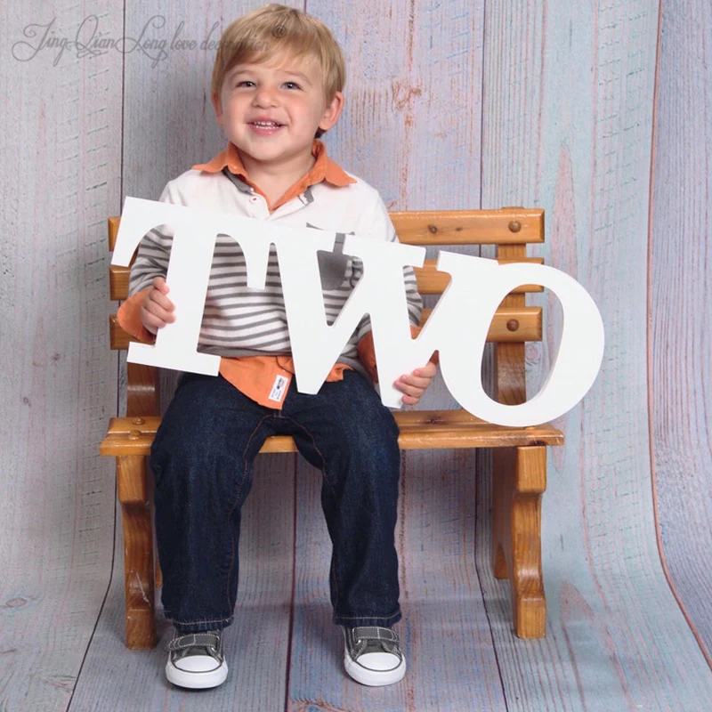 

Two Sign Photo Prop - 2nd Birthday Sign "TWO" in Custom Colors, Second Birthday Photo Prop Baby Birthday Party Decor