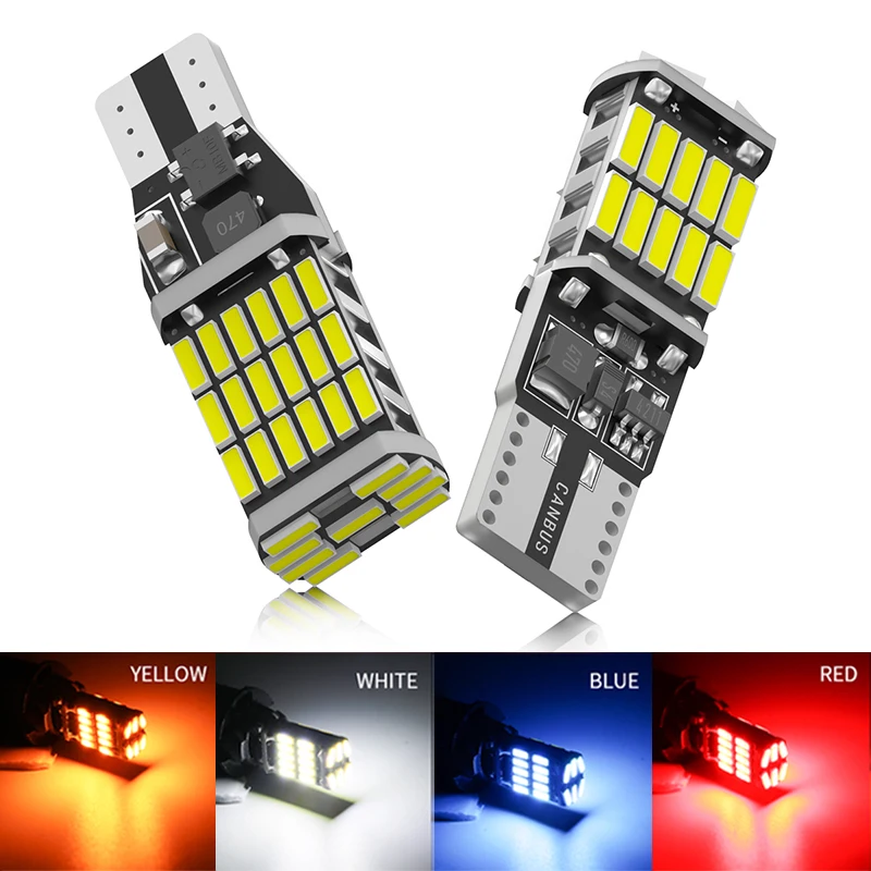 2pc Car LED Lights T10 W5W 194 4014SMD T15 W16W Canbus No Error For Car Accessoires Interior Bulbs Dome Stop Door Lamp 12V Diode