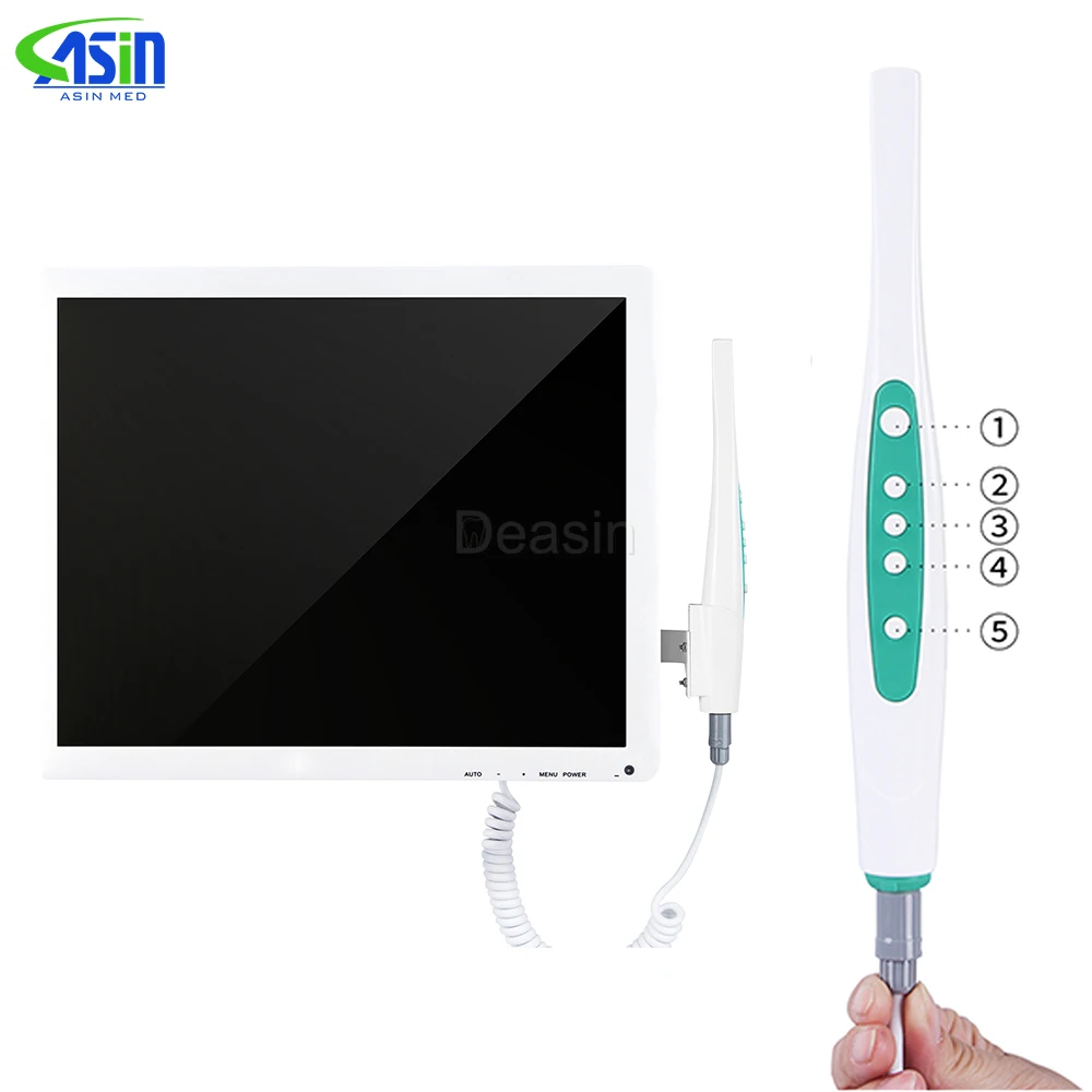 

5.0 mega pixels 17inch LCD monitor with usb intra oral camera all in one machine Dental endoscope WiF