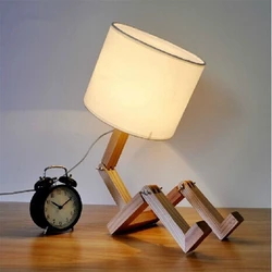 Little Wooden Man Table Lamp Solid Wood Humanoid Desk Light for Living Room Bedroom Bedside Indoor Decorative night stand lamp