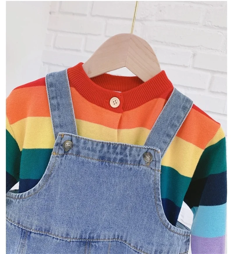 2025 Herbst Neue Kinder-Latzhose, Baby Jungen Mädchen Lässiger Jeans-Overall, Einfarbiger Freizeitanzug, 1-7 Jahre, Hochwertige Latzhose für Kinder – Detail 6