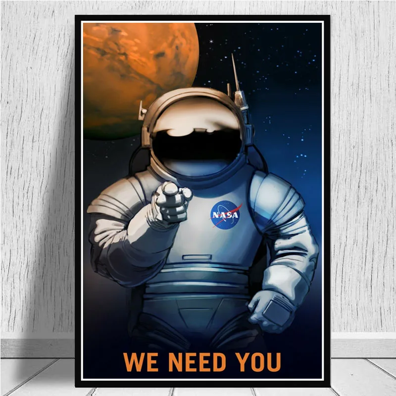 Art Canvas Oil Painting Hot Space Travel Universal Planet Mars Movie Poster And Prints Wall Pictures For Living Room Home Decor