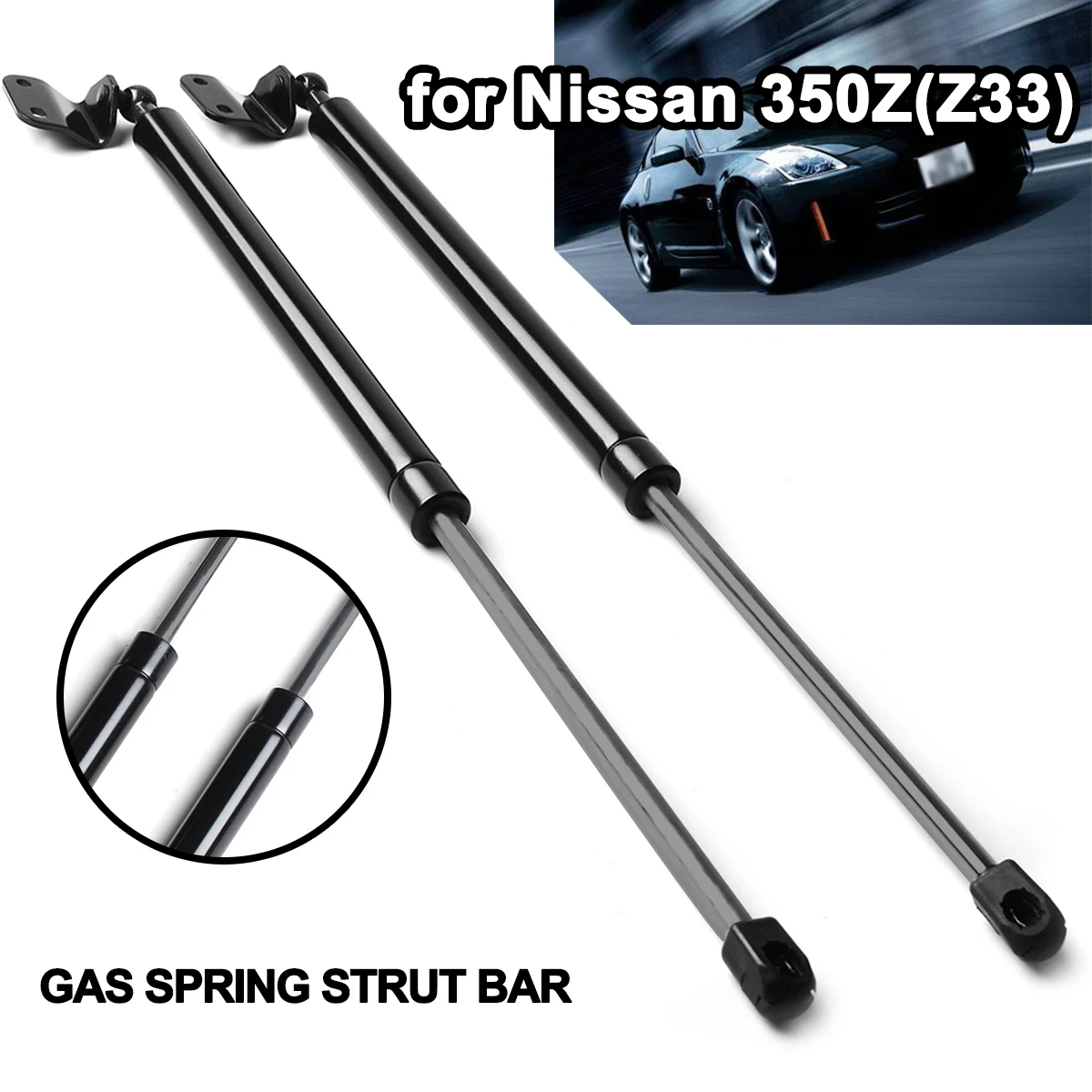 2 x Car Rear Tailgate Gas Strut Bars Trunk Support With Spoiler Car Accessories Strut Bars GS90453 For Nissan 350Z Z33 2003-2008