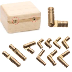 Mini Folded Jewelry Box Barrel Hinge Invisible Wine Wooden Case Hinges Concealed Barrel Hinge Pure Copper Furniture Hardware Hot