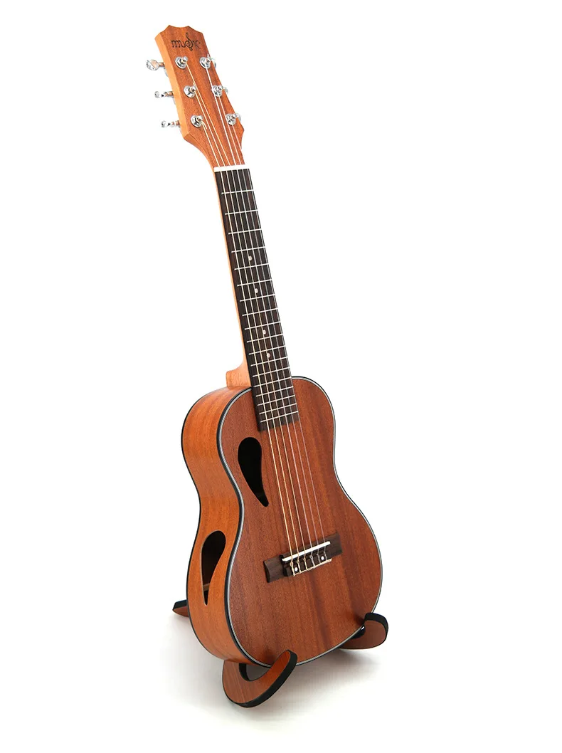 Guitalele 28 Inches All Sapele Drop Shape Mini Electric Baritone Acoustic Guitar 6 Strings Ukelele Install Travel Music Guitarra