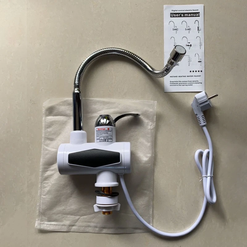 سخان مياه كهربي فوري صنبور تسخين سريع مع عرض درجة الحرارة 19QE