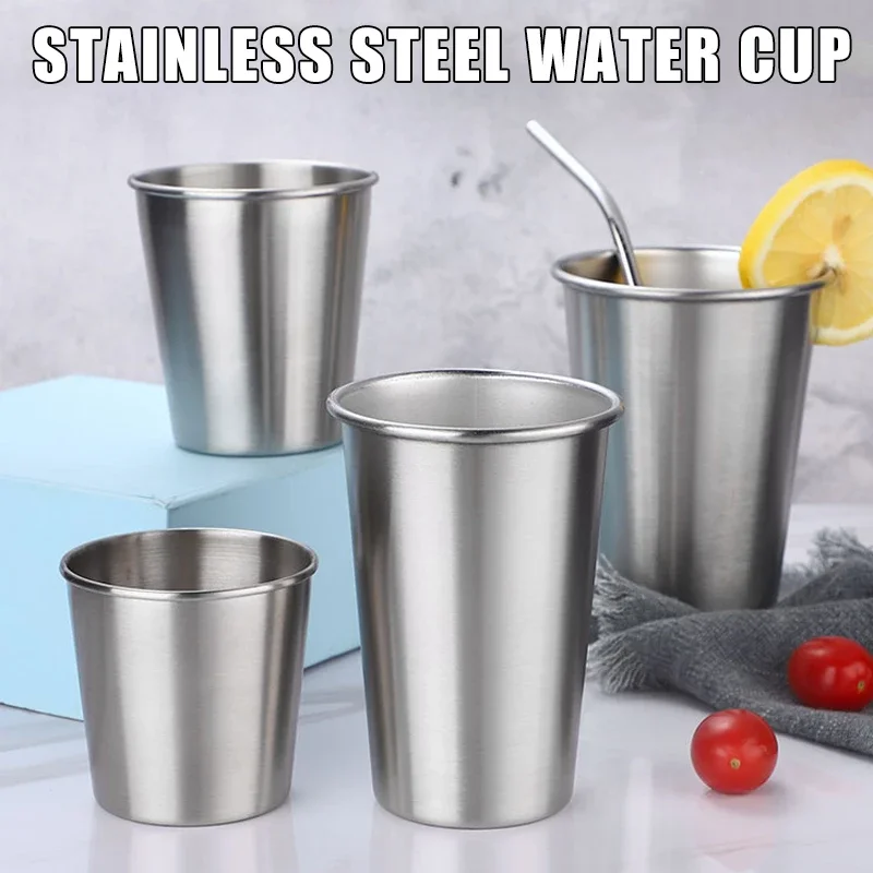 320/180/70/30 ml Stainless Steel Cover Mug Camping Cup Outdoor Camp Mug Coffee Tea Beer Cup Outdoor Travel Camping Equipment