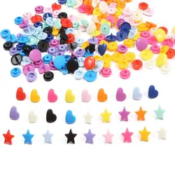 10/20 sets KAM Star Shank Button Heart Resin Snap Button Fastener Buttons for Baby ClothSewing Garment Accessories