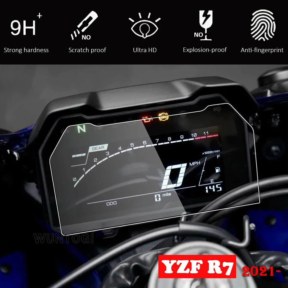 

Защитная пленка для экрана приборной панели мотоцикла для YAMAHA YZF R7 R7 2021- TFT LCD Защитная пленка для приборной панели защитная пленка против царапин