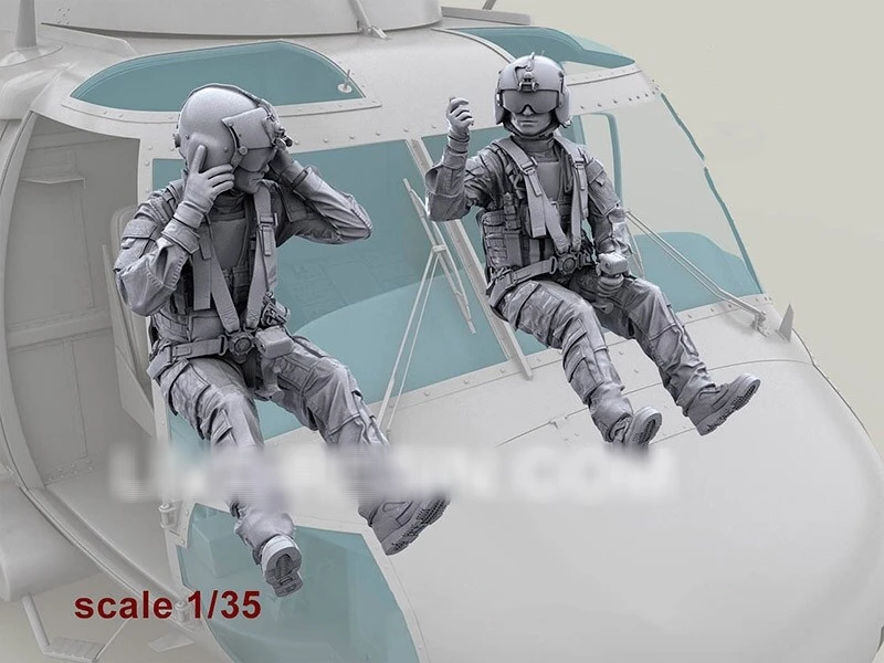 1/35 Resin Model Figure GK，Modern military theme (9PCS/set,There are no planes) Unassembled and unpainted kit