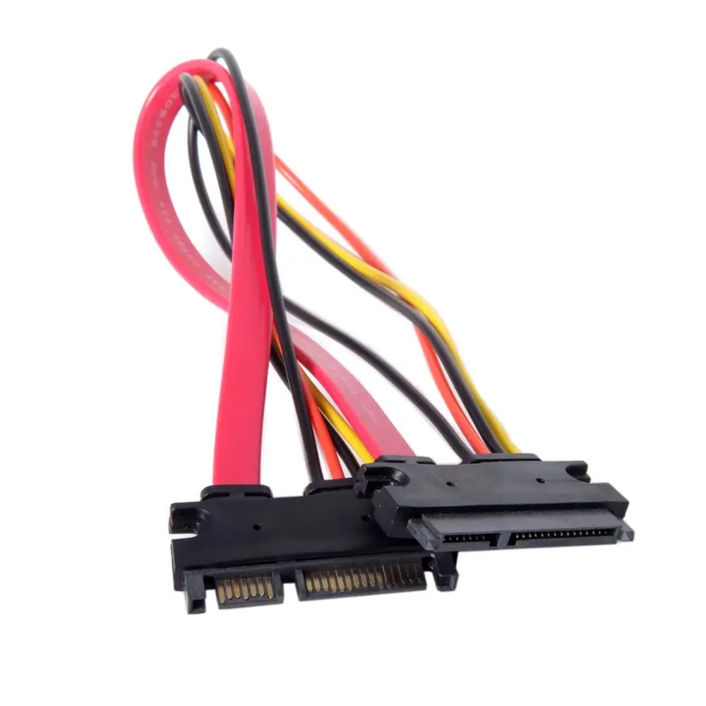 SATA 22 PIN SATAสายSATA 3 III 6 กิกะไบต์/วินาที 22 พินชายหญิง 7 + 15 PIN SATA Data Power 30 ซม.50 ซม.