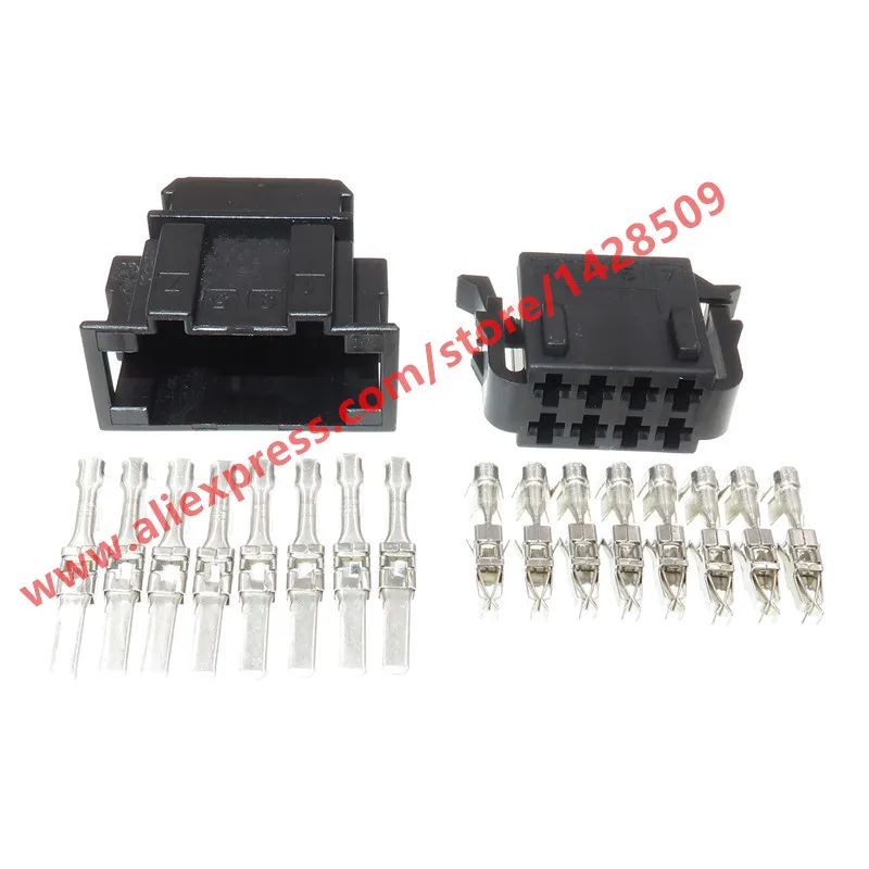 1 Set 8 Pin 3.5mm Female Male Auto Electric Plug Car Connector For VW 191972734 191972724 191 972 734 191 972 724