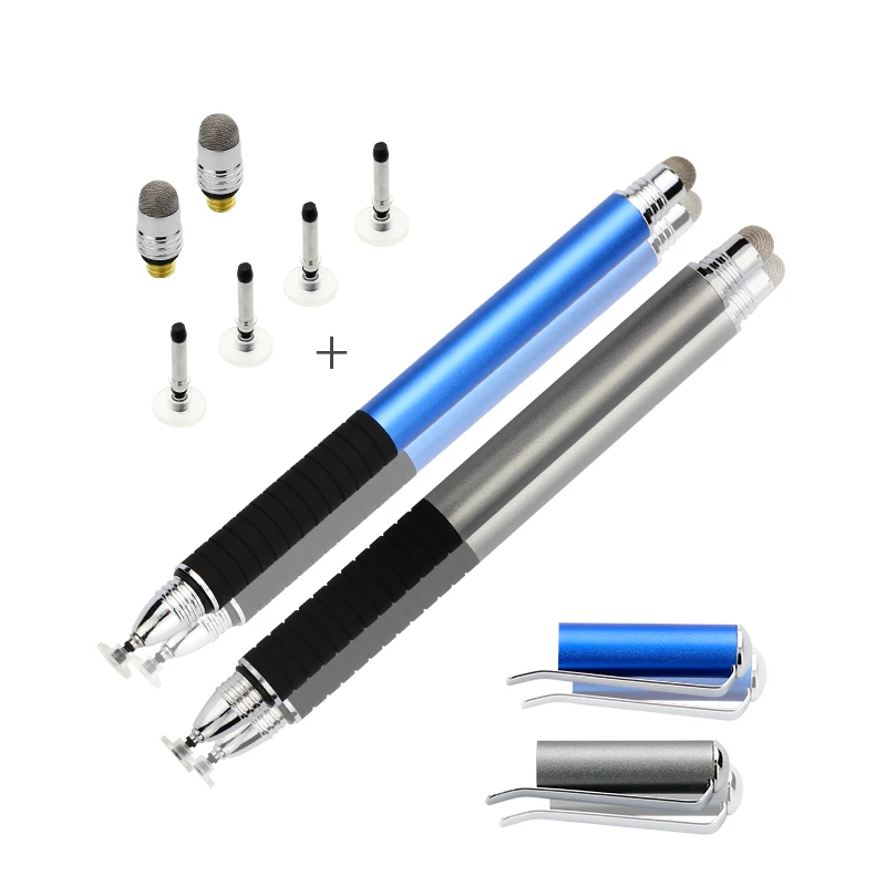 2 in 1 Branded Metall Touch Pen Tablet Stylus Stift mit Clip Custom Logo für Ipad Und Iphone