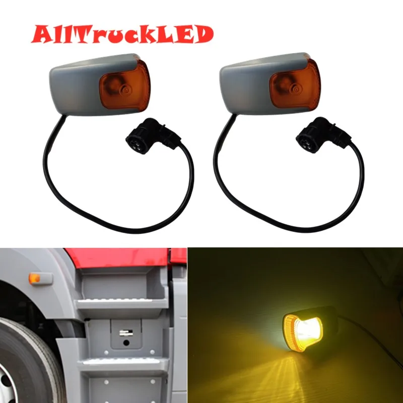 

2pcs led turn signal Lights For Mercedes Benz Axor Truck Trailer Axor2 Side Marker Turn Signal lights OEM 9408200221 A9408200221