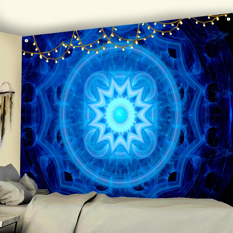 Colorful Mandala Starry Sky Tapestry Wall Mounted Bohemian Gypsy Psychedelic Tapiz Witchcraft Astrology Tapestry