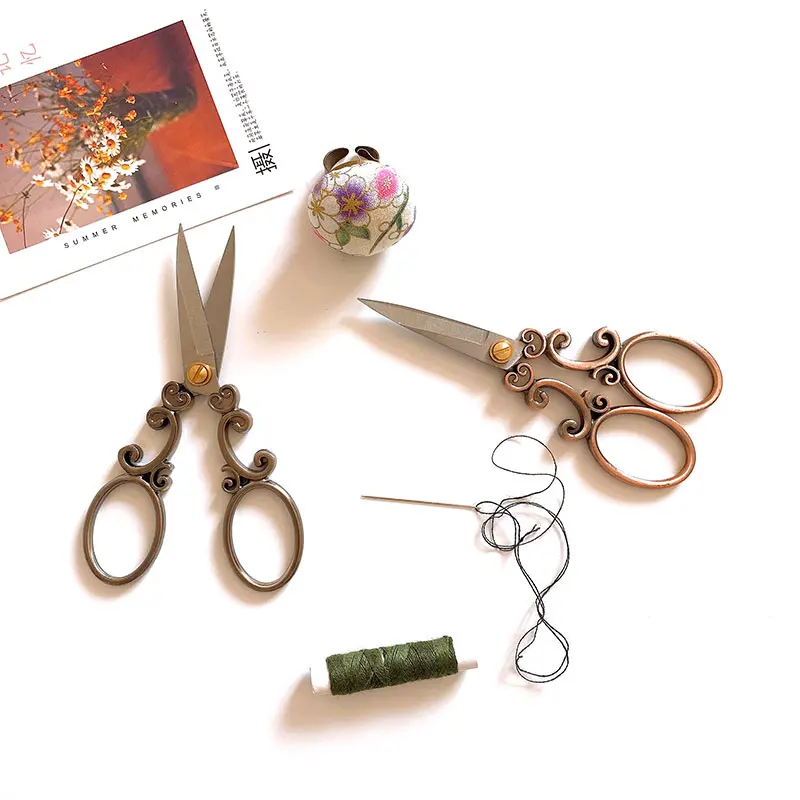 Stainless Steel Vintage Scissors Sewing Fabric Cutter Embroidery Scissors Tailor Scissor Thread Scissor Tools for Sewing Shears